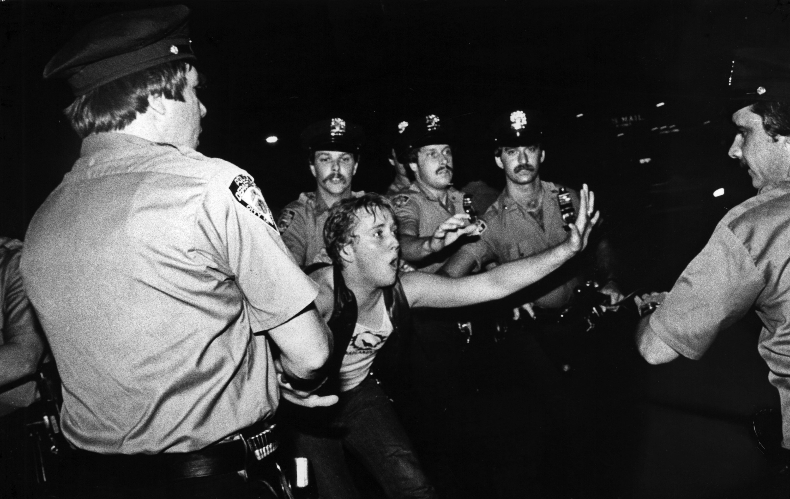 A scene during the 1969 Stonewall riots, as seen in Kate Davis a